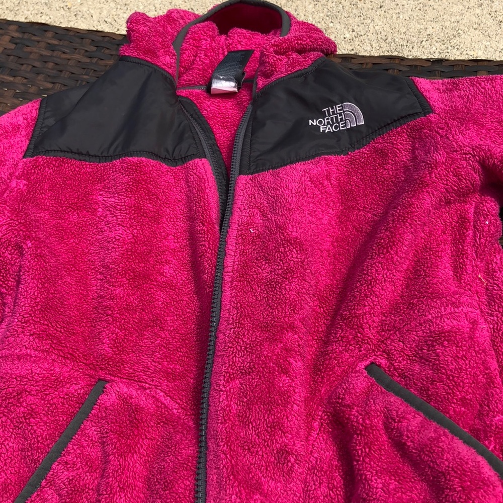 Girls north face with hood